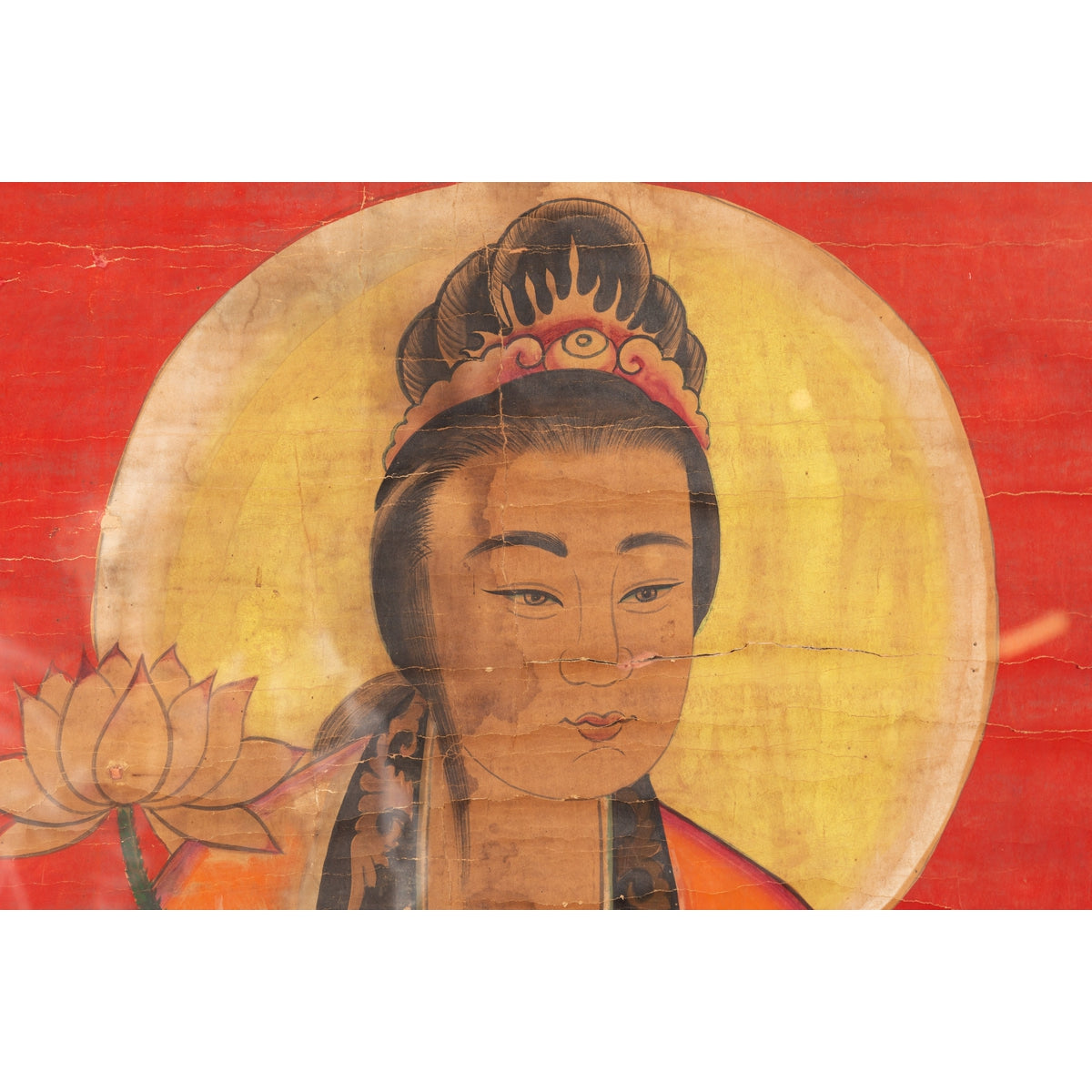 19th Century Indian Print with Guanyin the Bodhisattva of Compassion on Elephant-17. Asian &amp; Chinese Furniture, Art, Antiques, Vintage Home Décor for sale at FEA Home