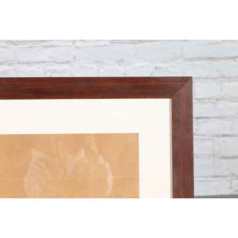 Chinese Qing Dynasty Period 19th Century Civil Official Painting on Linen Canvas-8. Asian & Chinese Furniture, Art, Antiques, Vintage Home Décor for sale at FEA Home