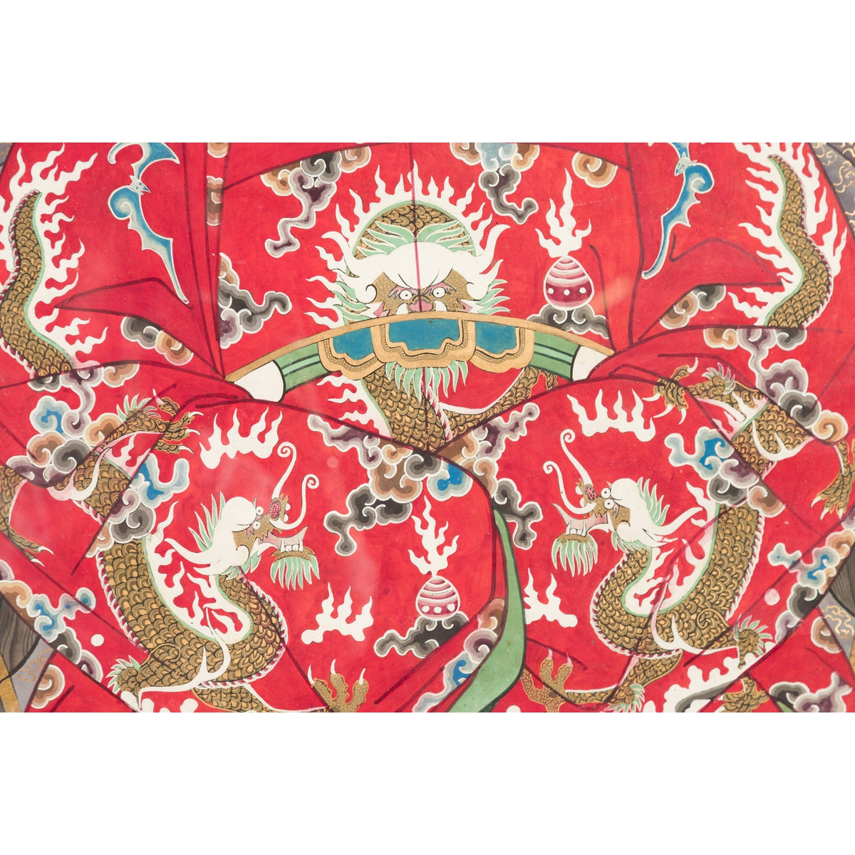 Qing Dynasty Chinese Painting of a Royalty Related Couple with Dragon Motifs-12. Asian &amp; Chinese Furniture, Art, Antiques, Vintage Home Décor for sale at FEA Home