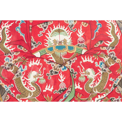 Qing Dynasty Chinese Painting of a Royalty Related Couple with Dragon Motifs - Antique Chinese and Vintage Asian Furniture for Sale at FEA Home