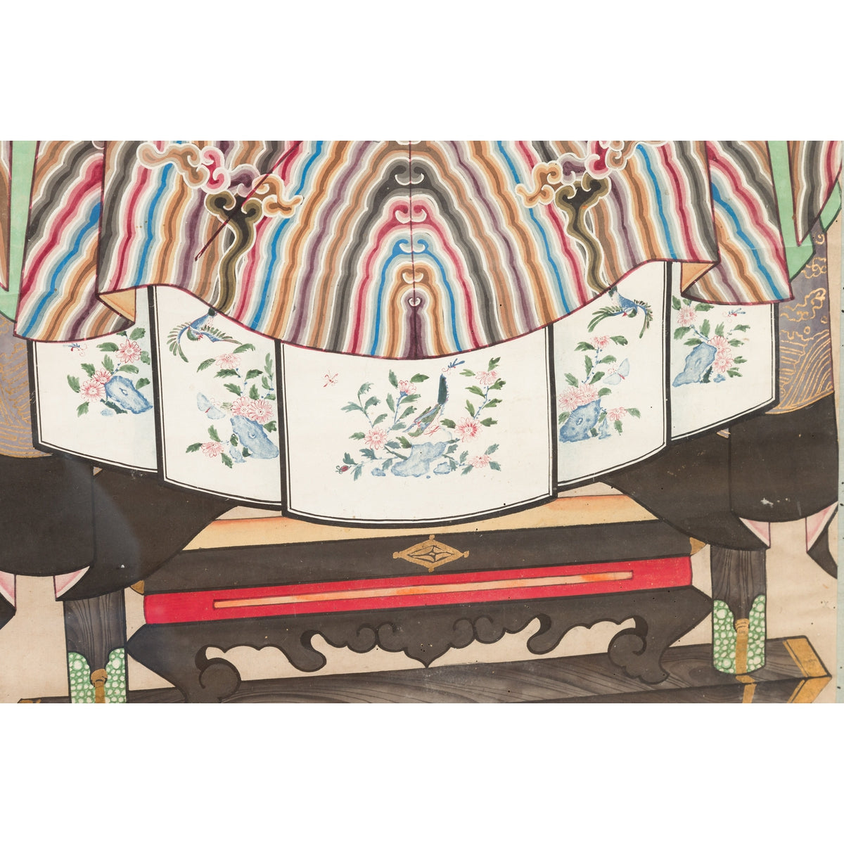 Qing Dynasty Chinese Painting of a Royalty Related Couple with Dragon Motifs-14. Asian &amp; Chinese Furniture, Art, Antiques, Vintage Home Décor for sale at FEA Home