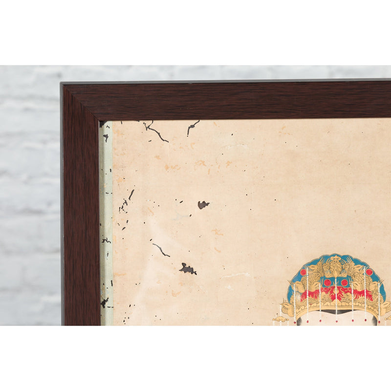 Qing Dynasty Chinese Painting of a Royalty Related Couple with Dragon Motifs - Antique Chinese and Vintage Asian Furniture for Sale at FEA Home