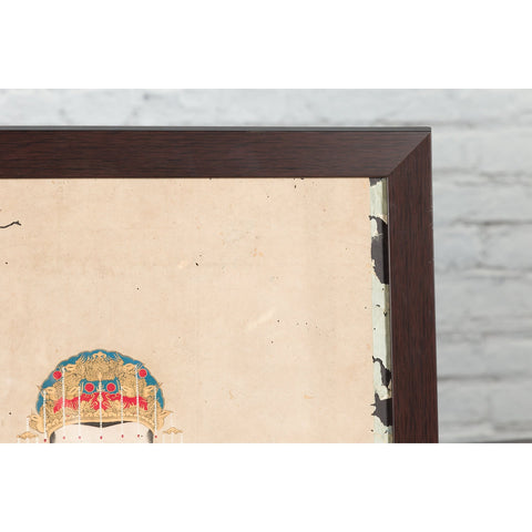 Qing Dynasty Chinese Painting of a Royalty Related Couple with Dragon Motifs - Antique Chinese and Vintage Asian Furniture for Sale at FEA Home