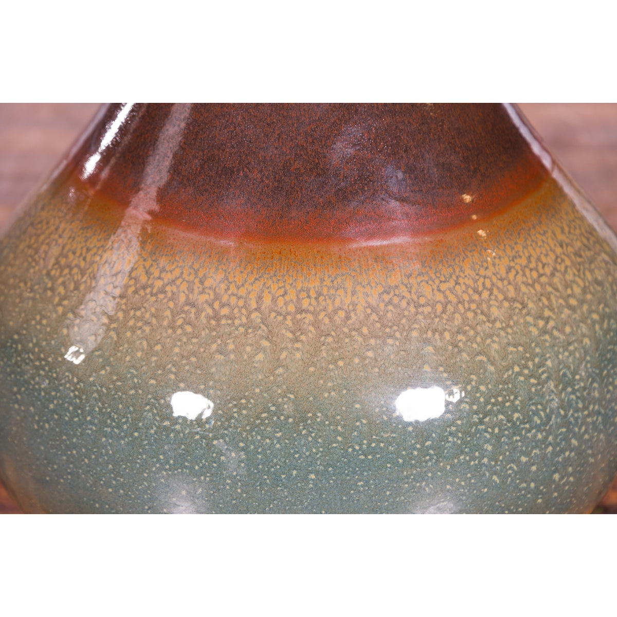 Large Contemporary Chiang Mai Prem Collection Jar with Green and Brown Glaze-12. Asian &amp; Chinese Furniture, Art, Antiques, Vintage Home Décor for sale at FEA Home