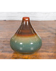 Large Contemporary Chiang Mai Prem Collection Jar with Green and Brown Glaze-3. Asian & Chinese Furniture, Art, Antiques, Vintage Home Décor for sale at FEA Home