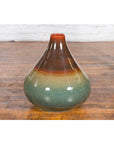 Large Contemporary Chiang Mai Prem Collection Jar with Green and Brown Glaze-2. Asian & Chinese Furniture, Art, Antiques, Vintage Home Décor for sale at FEA Home