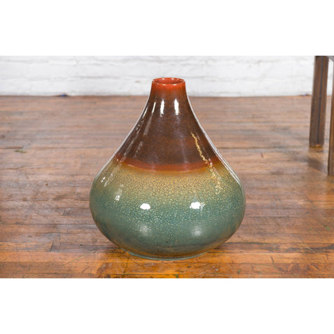 Large Contemporary Chiang Mai Prem Collection Jar with Green and Brown Glaze-YN7473-2. Asian & Chinese Furniture, Art, Antiques, Vintage Home Décor for sale at FEA Home