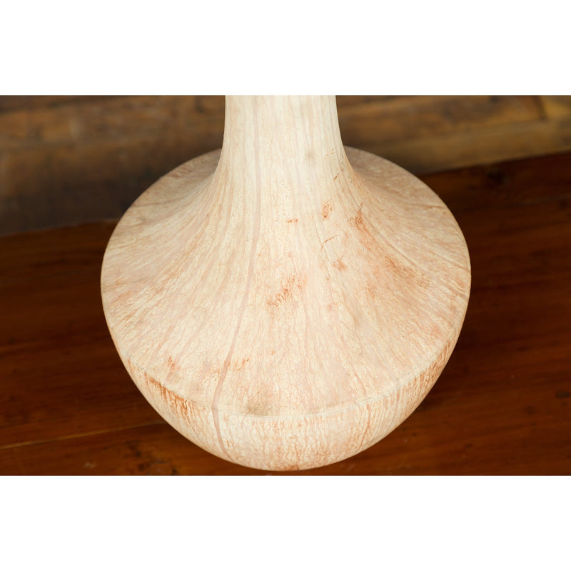 Northern Thai Chiang Mai White Contemporary Vase from the Prem Collection - Antique Chinese and Vintage Asian Furniture for Sale at FEA Home