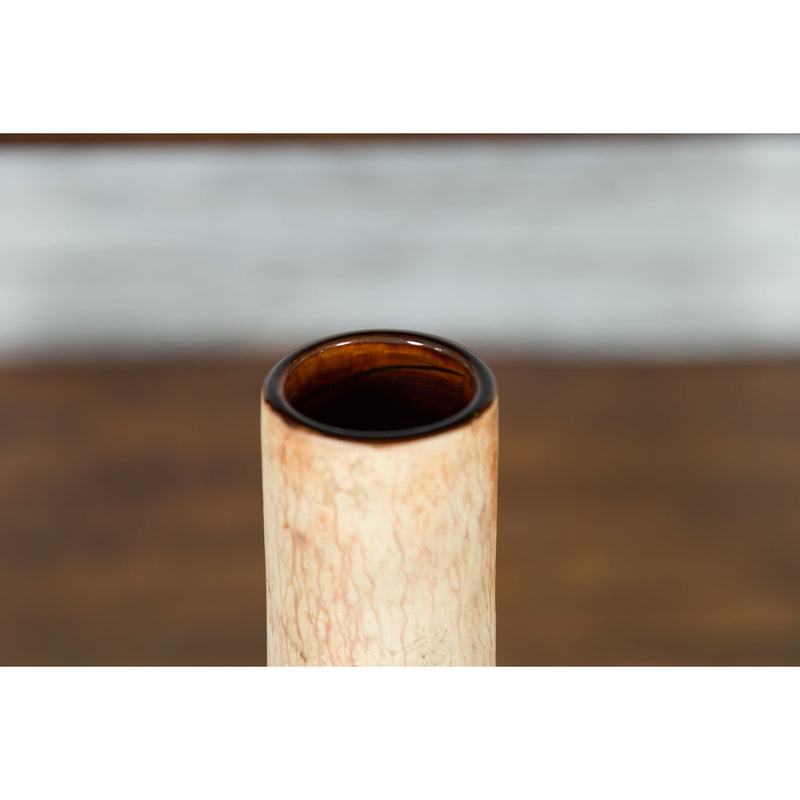 Northern Thai Chiang Mai White Contemporary Vase from the Prem Collection - Antique Chinese and Vintage Asian Furniture for Sale at FEA Home