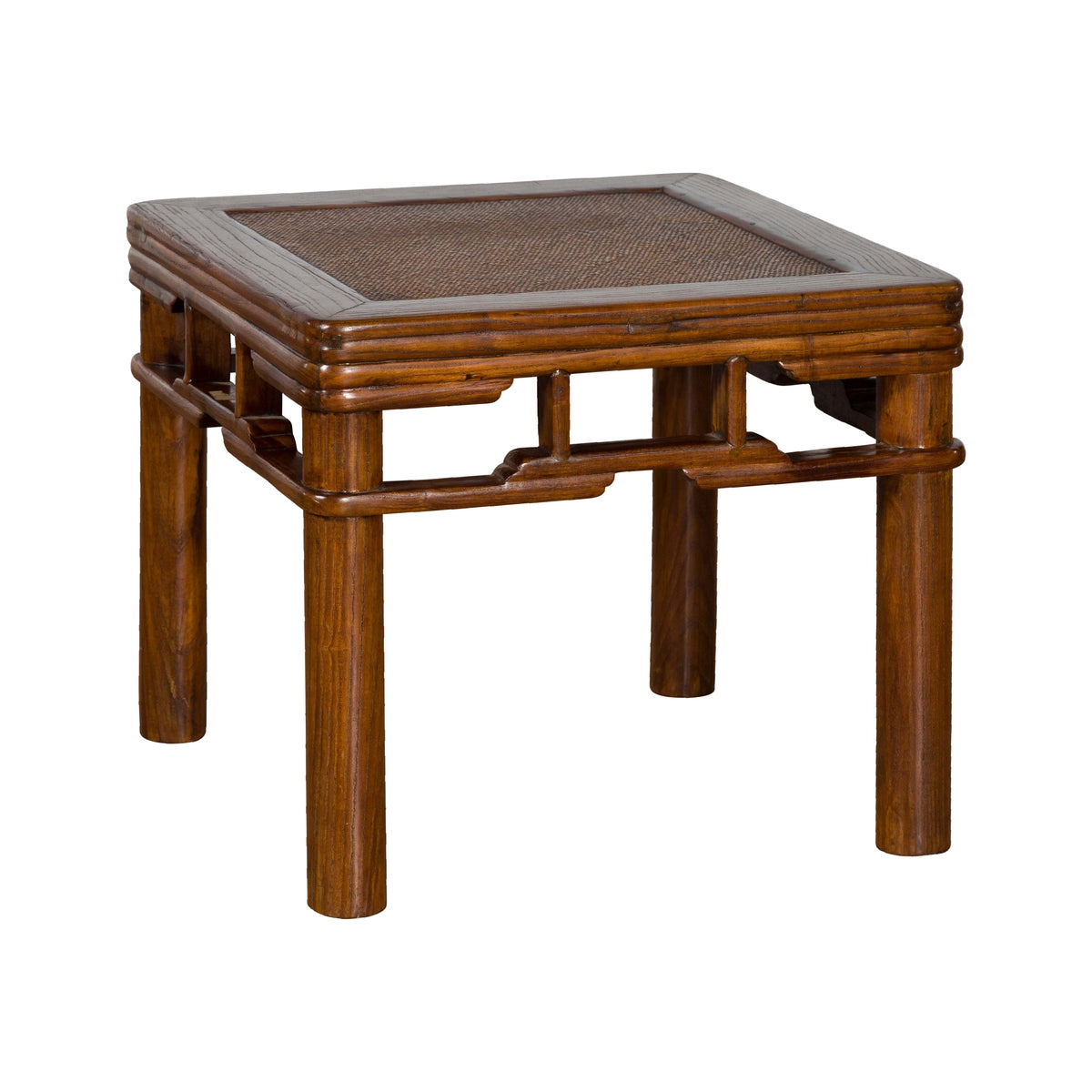 Qing Dynasty 19th Century Chinese Wooden Side Table with Pillar Strut Motifs-1. Asian & Chinese Furniture, Art, Antiques, Vintage Home Décor for sale at FEA Home