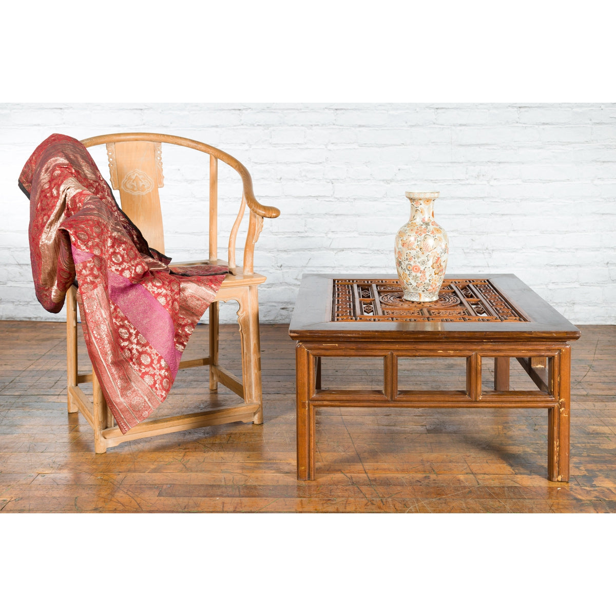 Chinese Qing Dynasty Period 19th Century Coffee Table with Carved Fretwork Top-5. Asian &amp; Chinese Furniture, Art, Antiques, Vintage Home Décor for sale at FEA Home