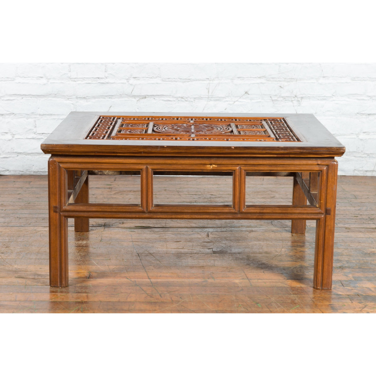 Chinese Qing Dynasty Period 19th Century Coffee Table with Carved Fretwork Top-3. Asian &amp; Chinese Furniture, Art, Antiques, Vintage Home Décor for sale at FEA Home