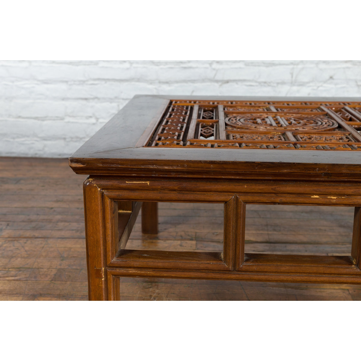 Chinese Qing Dynasty Period 19th Century Coffee Table with Carved Fretwork Top-9. Asian &amp; Chinese Furniture, Art, Antiques, Vintage Home Décor for sale at FEA Home