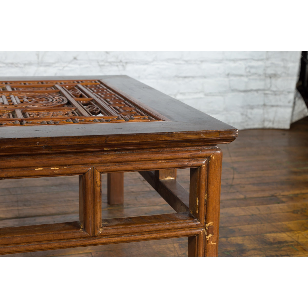 Chinese Qing Dynasty Period 19th Century Coffee Table with Carved Fretwork Top-6. Asian &amp; Chinese Furniture, Art, Antiques, Vintage Home Décor for sale at FEA Home