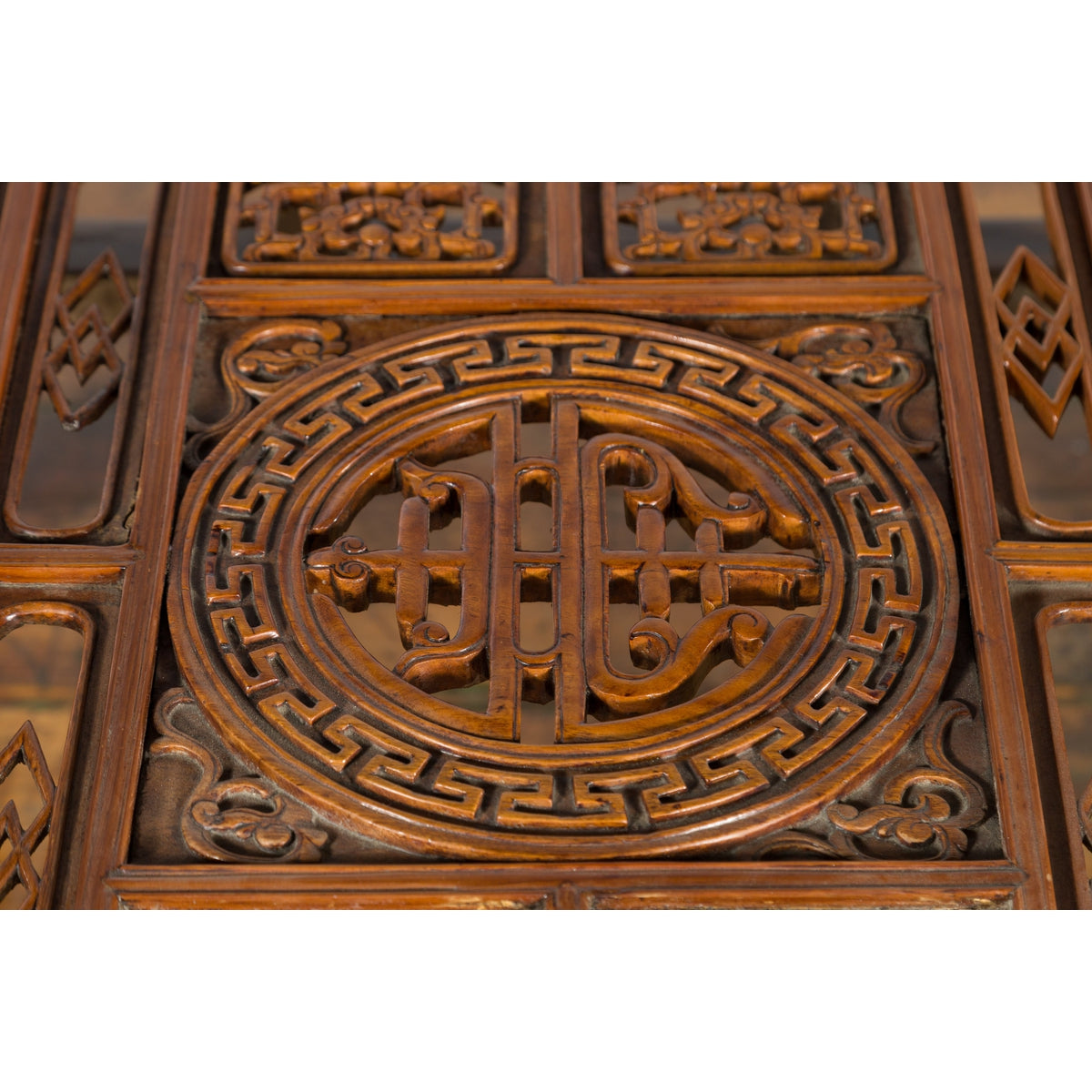 Chinese Qing Dynasty Period 19th Century Coffee Table with Carved Fretwork Top-10. Asian &amp; Chinese Furniture, Art, Antiques, Vintage Home Décor for sale at FEA Home