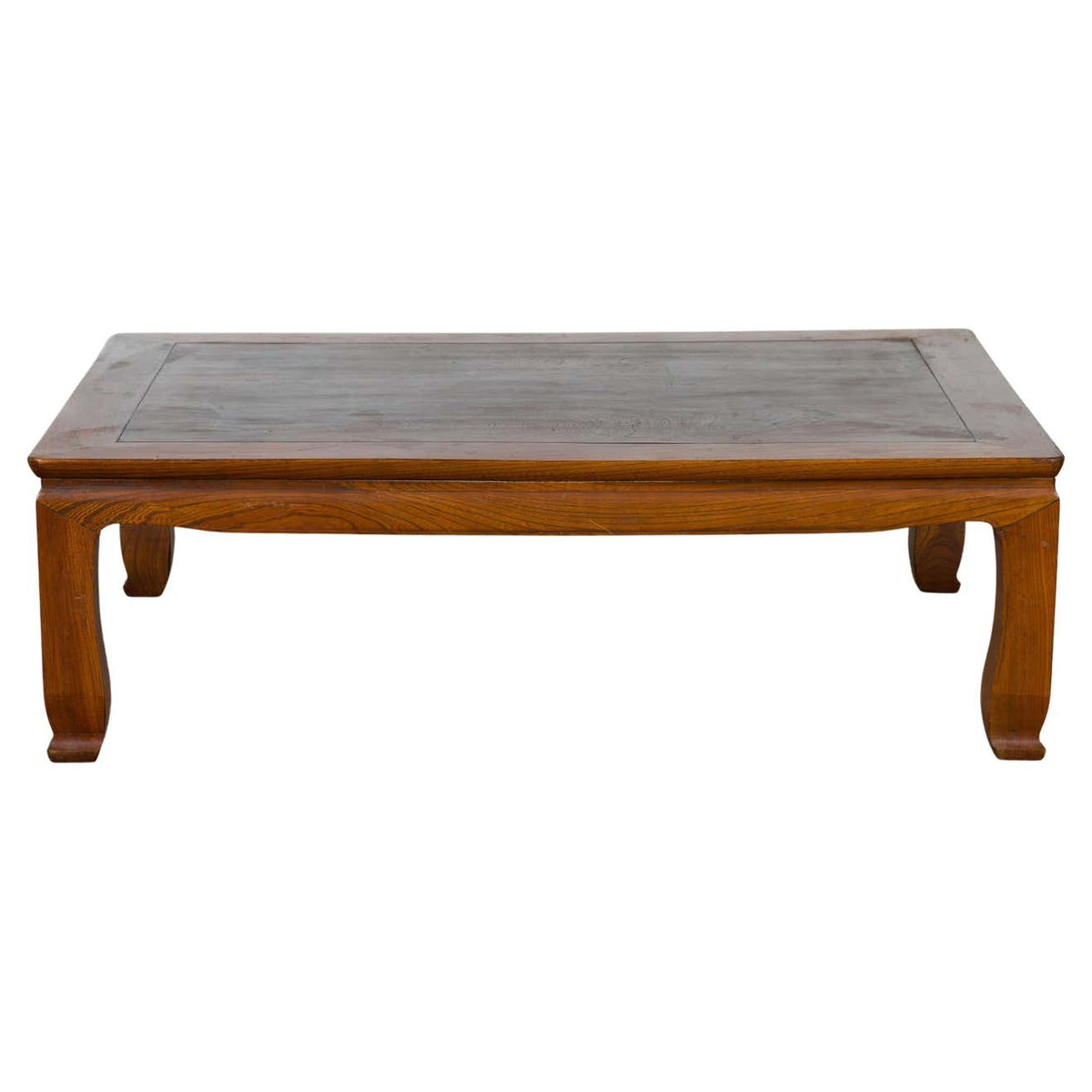 Chinese Vintage Low Coffee Table with Two-Toned Top and Curving Legs-1. Asian & Chinese Furniture, Art, Antiques, Vintage Home Décor for sale at FEA Home