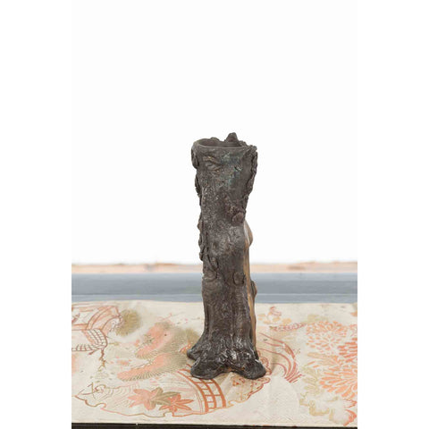 Small Vintage Bronze Dryad Tree Nymph Candle Holder-YNE668-9. Asian & Chinese Furniture, Art, Antiques, Vintage Home Décor for sale at FEA Home