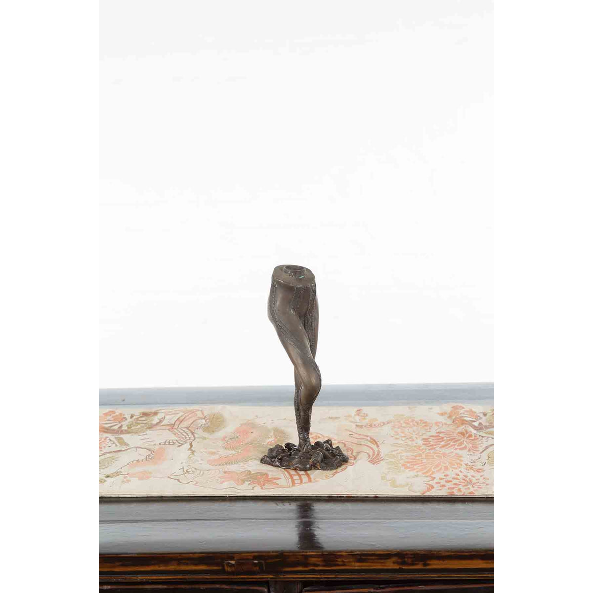 Vintage Bronze Ballerina Leg Candle Holder in Battement Frappé Position-5. Asian &amp; Chinese Furniture, Art, Antiques, Vintage Home Décor for sale at FEA Home