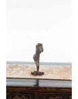 Vintage Bronze Ballerina Leg Candle Holder in Battement Frappé Position-8. Asian & Chinese Furniture, Art, Antiques, Vintage Home Décor for sale at FEA Home