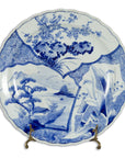 Japanese 19th Century Porcelain Imari Plate with Painted Blue and White Décor-1. Asian & Chinese Furniture, Art, Antiques, Vintage Home Décor for sale at FEA Home