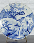 Japanese 19th Century Porcelain Imari Plate with Painted Blue and White Décor-4. Asian & Chinese Furniture, Art, Antiques, Vintage Home Décor for sale at FEA Home
