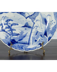 Japanese 19th Century Porcelain Imari Plate with Painted Blue and White Décor-6. Asian & Chinese Furniture, Art, Antiques, Vintage Home Décor for sale at FEA Home