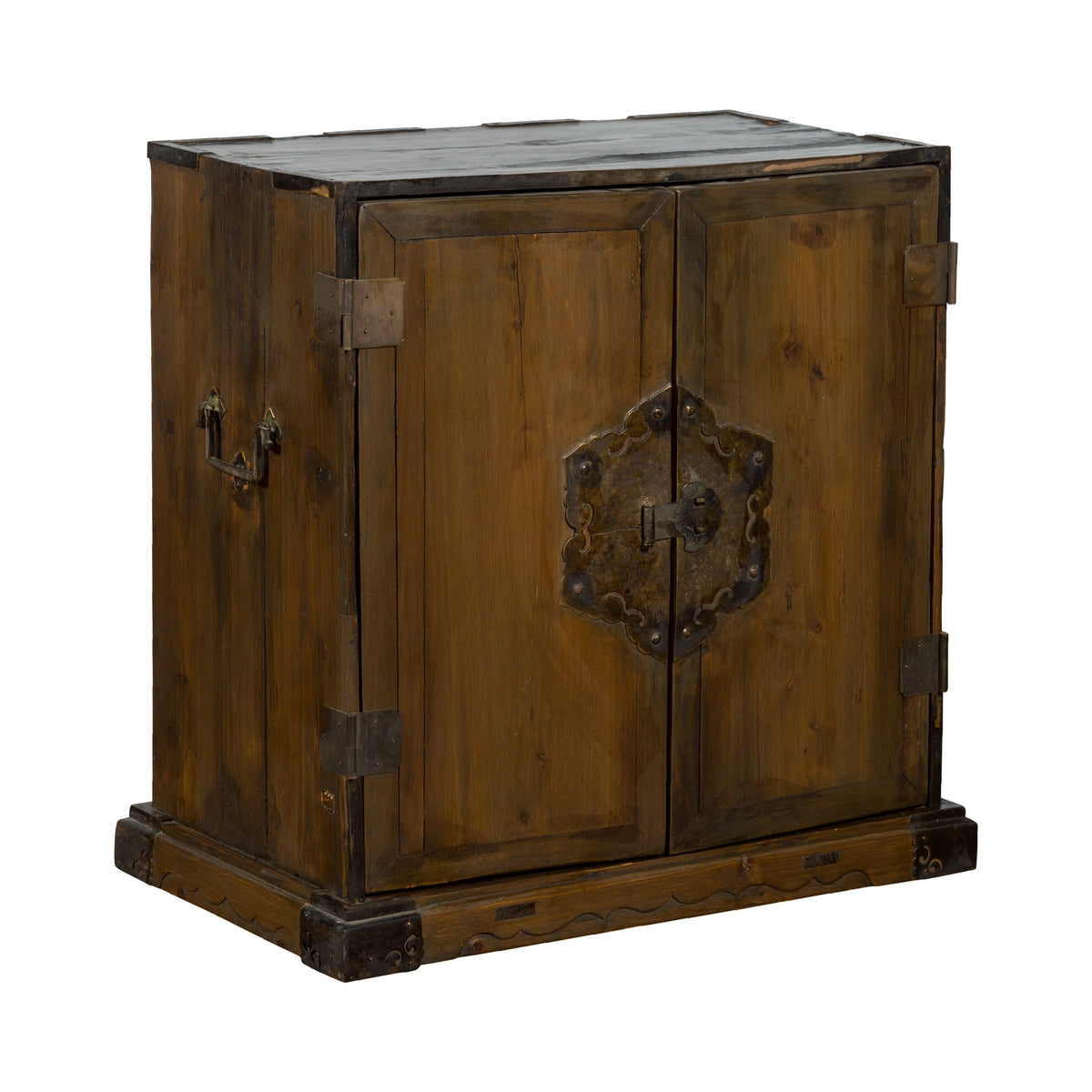A Chinese Qing Dynasty Period 19th Century Carrying Chest with Lateral Handles-1. Asian & Chinese Furniture, Art, Antiques, Vintage Home Décor for sale at FEA Home