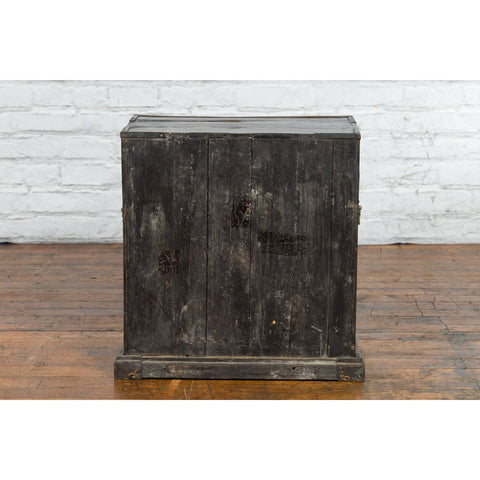 A Chinese Qing Dynasty Period 19th Century Carrying Chest with Lateral Handles