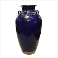 Annamese Cobalt Blue Vessel Jar- Asian Antiques, Vintage Home Decor & Chinese Furniture - FEA Home