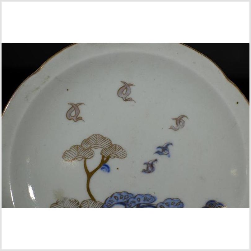 Antique Asian Hand Painted Porcelain Plate – Windswept Pines, Stylized Birds-2. Asian & Chinese Furniture, Art, Antiques, Vintage Home Décor for sale at FEA Home