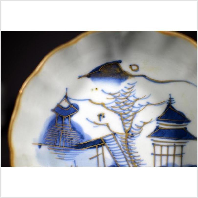 Antique Asian Hand Painted Porcelain Plate – Pagoda Island, Red Seal Mark-2. Asian & Chinese Furniture, Art, Antiques, Vintage Home Décor for sale at FEA Home