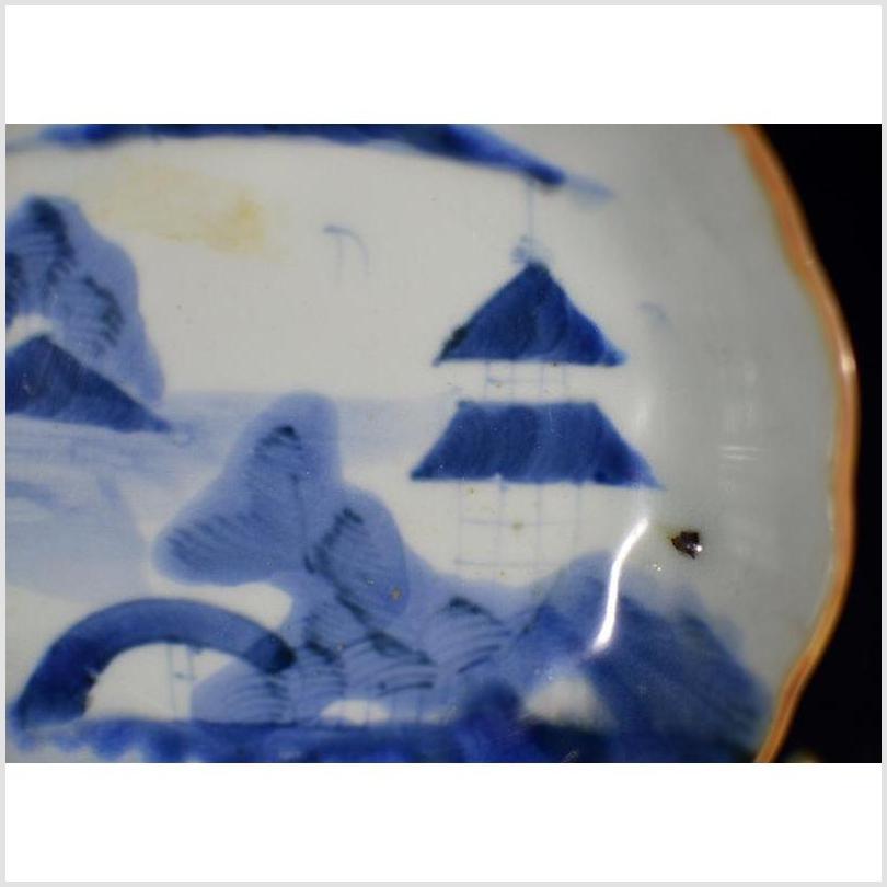 Antique Asian Hand Painted Porcelain Plate – Misty Peaks, Arched Bridge-2. Asian & Chinese Furniture, Art, Antiques, Vintage Home Décor for sale at FEA Home