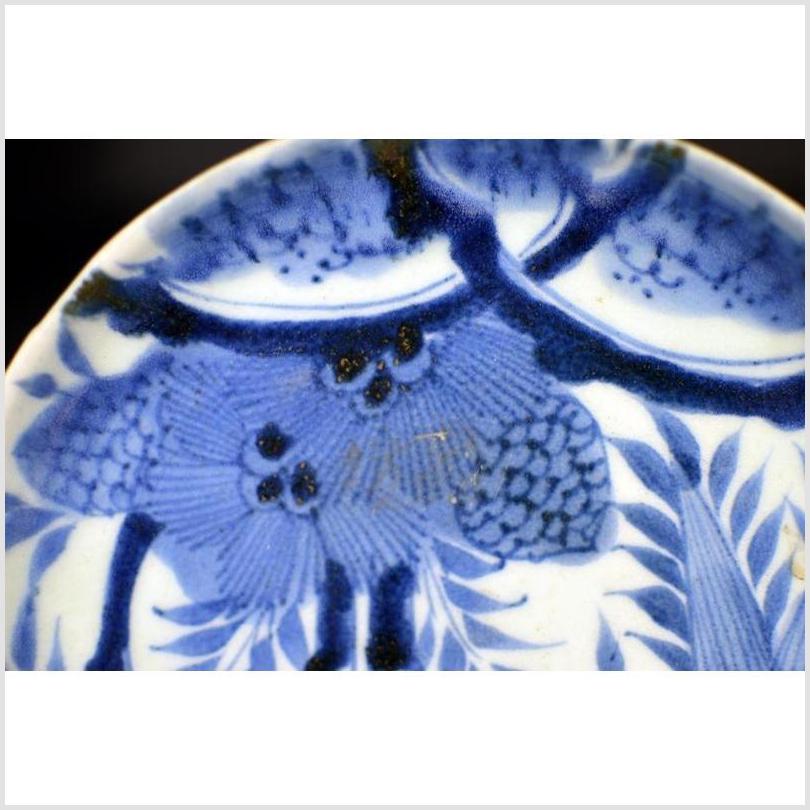 Antique Asian Hand Painted Porcelain Plate – Pine Cone Cluster, Dense Foliage-2. Asian & Chinese Furniture, Art, Antiques, Vintage Home Décor for sale at FEA Home