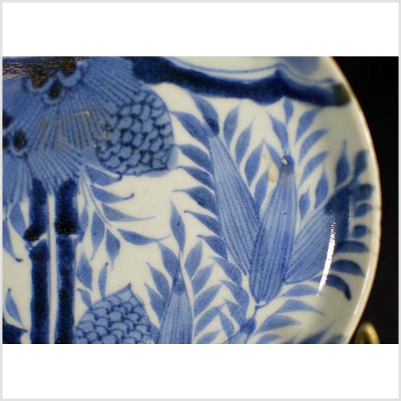 Antique Asian Hand Painted Porcelain Plate – Pine Cone Cluster, Dense Foliage-4. Asian &amp; Chinese Furniture, Art, Antiques, Vintage Home Décor for sale at FEA Home