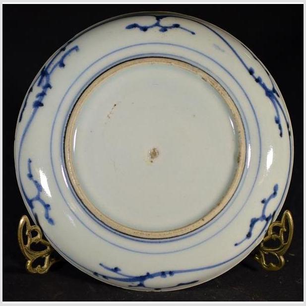 Antique Asian Hand Painted Porcelain Plate – Pine Cone Cluster, Dense Foliage-5. Asian &amp; Chinese Furniture, Art, Antiques, Vintage Home Décor for sale at FEA Home