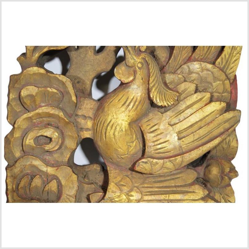Antique Asian Ornate Temple Carving – Gilded Phoenix, Peony Bloom-2. Asian & Chinese Furniture, Art, Antiques, Vintage Home Décor for sale at FEA Home