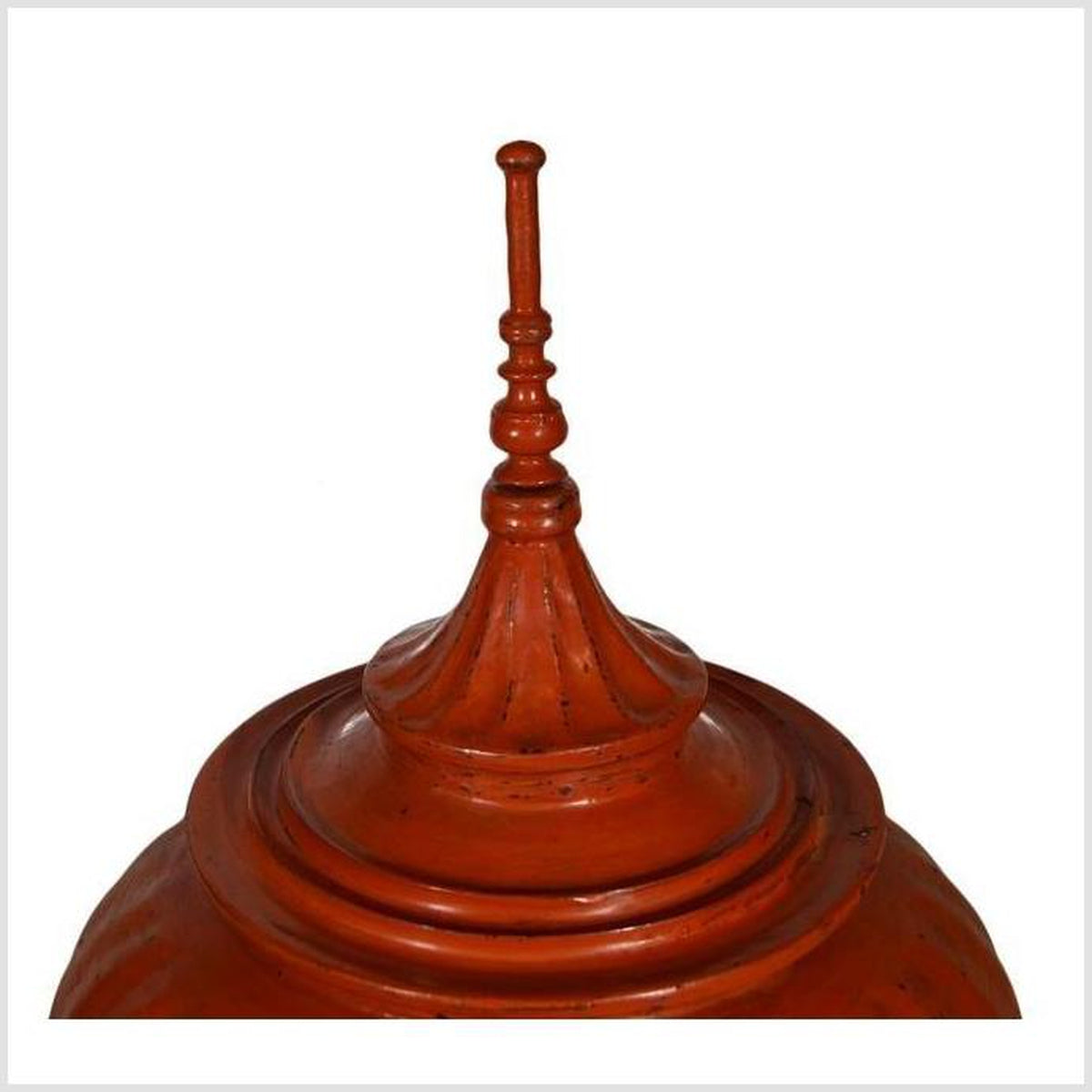 Antique Burmese Red Carved Wood Offering Basket from the 19th Century-2. Asian & Chinese Furniture, Art, Antiques, Vintage Home Décor for sale at FEA Home