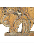 Antique Burmese Temple Carving – Kneeling Guardian Figure, Elongated Form-4. Asian & Chinese Furniture, Art, Antiques, Vintage Home Décor for sale at FEA Home