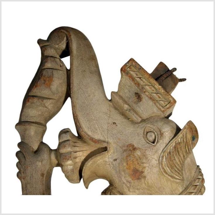 Antique Burmese Temple Carving – Elephant-Head Deity, Decorative Jug-2. Asian & Chinese Furniture, Art, Antiques, Vintage Home Décor for sale at FEA Home