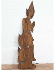Antique Carved Wooden Sculpture of a Thai Praying with Dark Brown Patina-14. Asian & Chinese Furniture, Art, Antiques, Vintage Home Décor for sale at FEA Home
