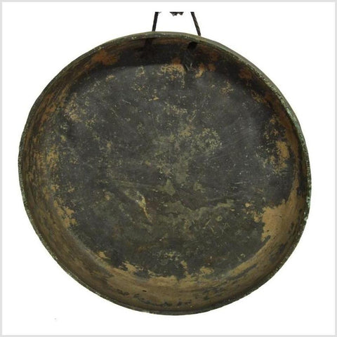 Antique Ceremonial Bronze Gong-YN3557-5. Asian & Chinese Furniture, Art, Antiques, Vintage Home Décor for sale at FEA Home