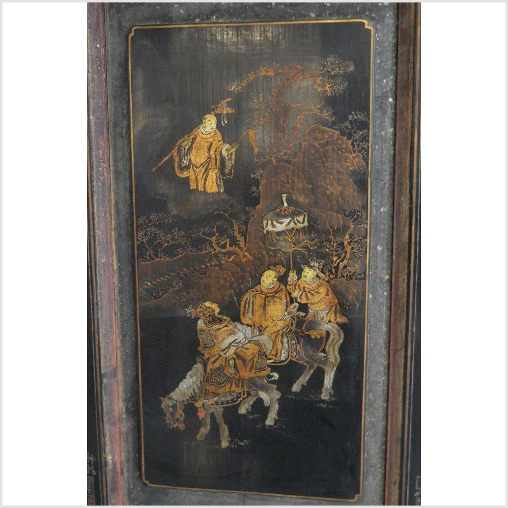 Antique Chinese 3 Panel Screen With Hand Painting-11. Asian &amp; Chinese Furniture, Art, Antiques, Vintage Home Décor for sale at FEA Home