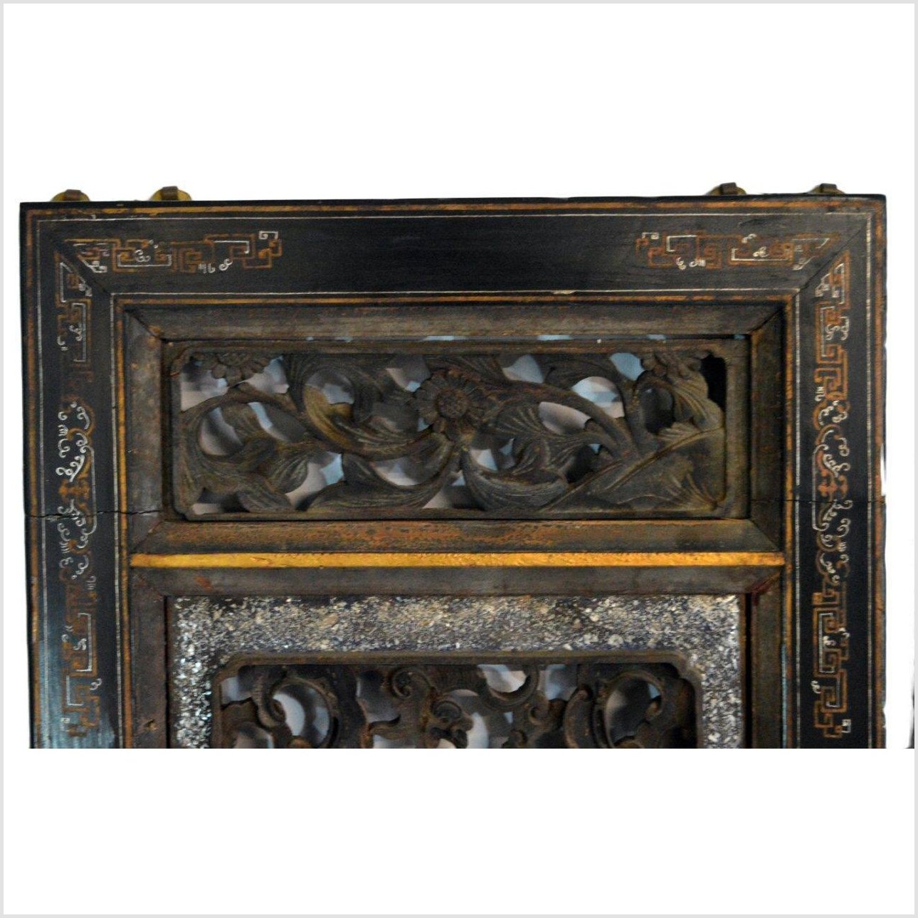 Antique Chinese 3 Panel Screen With Hand Painting-3. Asian &amp; Chinese Furniture, Art, Antiques, Vintage Home Décor for sale at FEA Home
