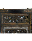 Antique Chinese 3 Panel Screen With Hand Painting-3. Asian & Chinese Furniture, Art, Antiques, Vintage Home Décor for sale at FEA Home
