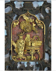 Antique Chinese 3 Panel Screen With Hand Painting-6. Asian & Chinese Furniture, Art, Antiques, Vintage Home Décor for sale at FEA Home