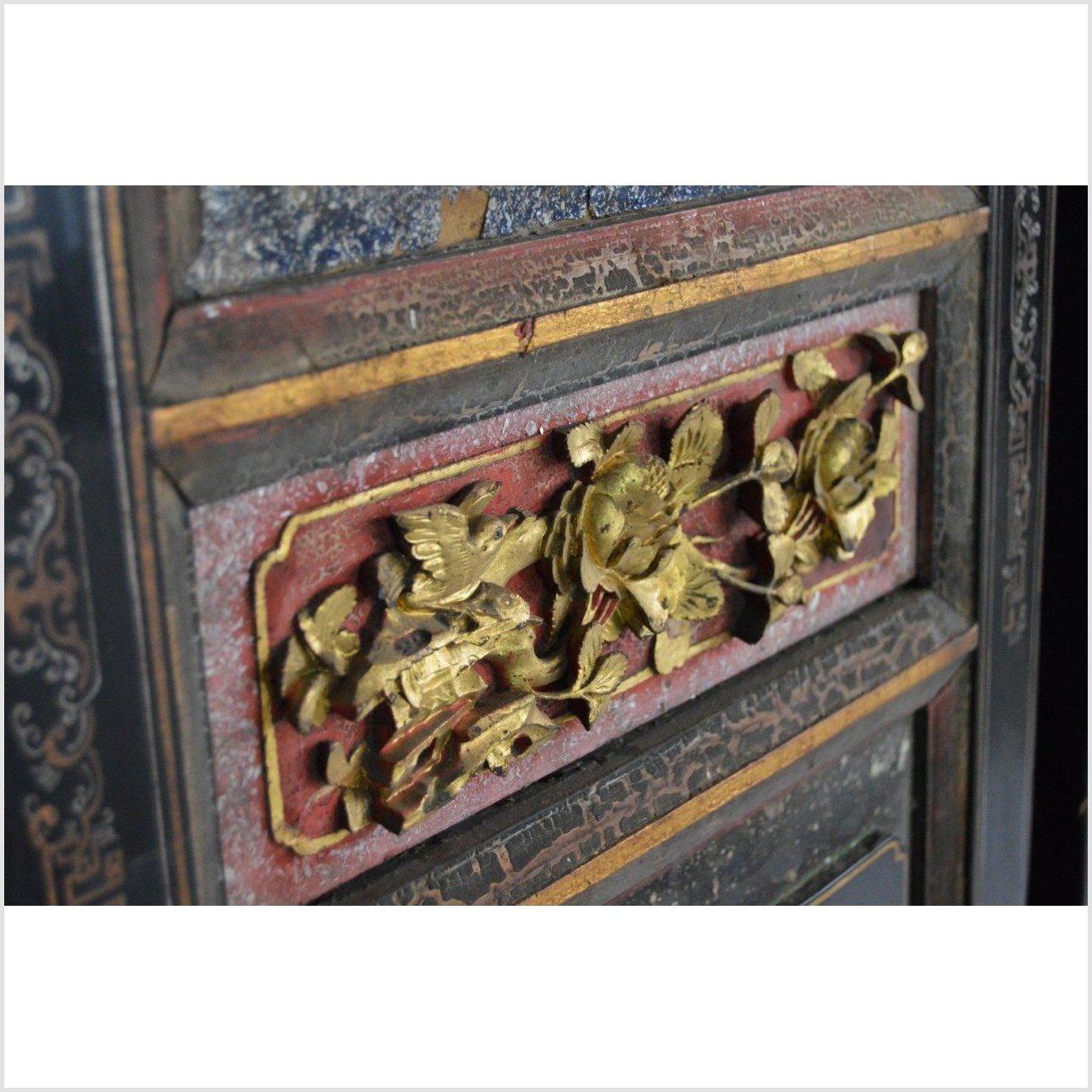 Antique Chinese 3 Panel Screen With Hand Painting-9. Asian &amp; Chinese Furniture, Art, Antiques, Vintage Home Décor for sale at FEA Home