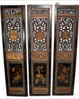 Antique Chinese 3 Panel Screen With Hand Painting-1. Asian & Chinese Furniture, Art, Antiques, Vintage Home Décor for sale at FEA Home