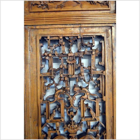 Antique Chinese 4 panel screen