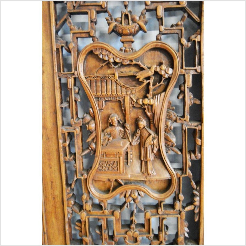 Antique Chinese 4 Panel Screen-7. Asian &amp; Chinese Furniture, Art, Antiques, Vintage Home Décor for sale at FEA Home
