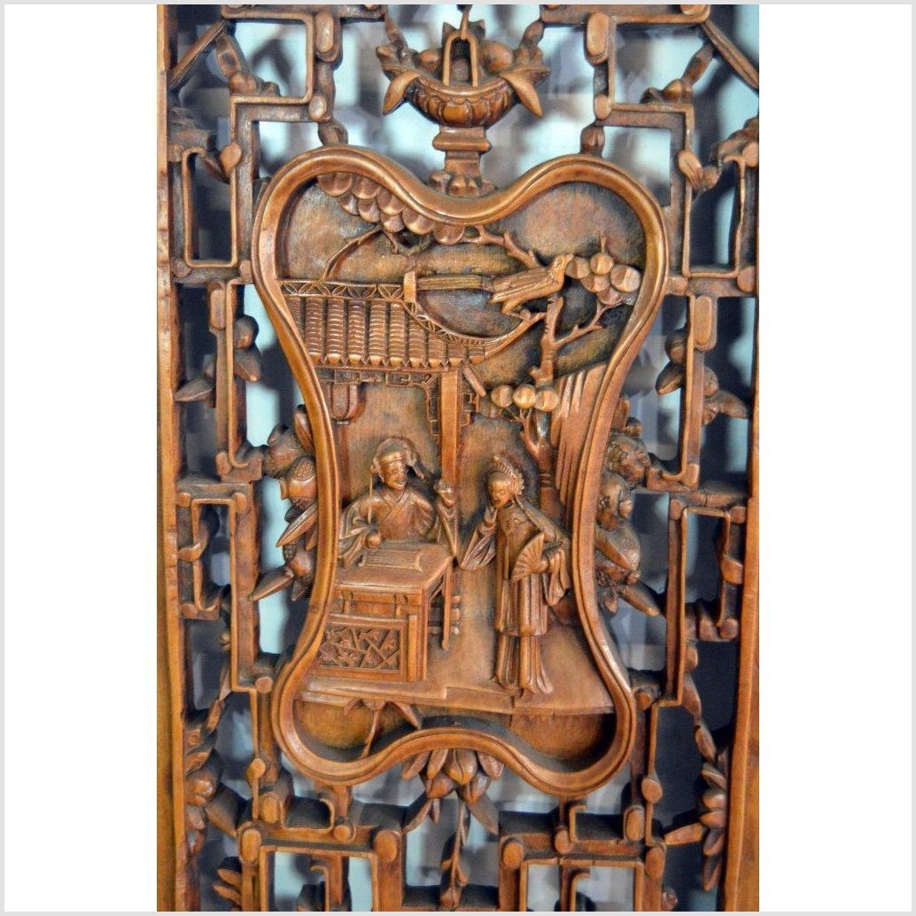 Antique Chinese 4 Panel Screen-9. Asian &amp; Chinese Furniture, Art, Antiques, Vintage Home Décor for sale at FEA Home